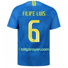 Billige Fotballdrakter Brasil Filipe Luis 6 VM 2018 Bortedraktsett